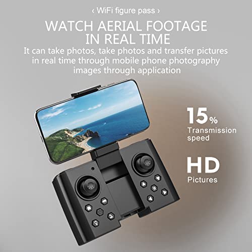 Drone with Camera, 4k Dual Camera Remote Control Drone with 3 Speeds, Wifi FPV, Headless Mode, Trajectory Flight, Altitude Hold Mode, 90-180° Adjustable View Angle, 2.4GHz Anti-Interference