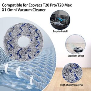 IOOOFU 6pcs/Set Vacuum Cleaner Pad Floor Washer Wipes Dust Cloth for T20 MAX PRO/X1 Omni Robotic Vacuum Cleaner Replacement Mop Fibre