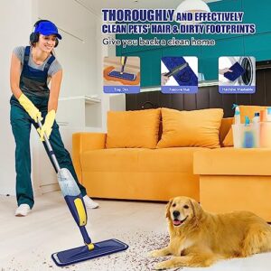 Microfiber Mops for Floor Cleaning, Dust Wood Floor Mop, Wet Spray Mop with Reusable Washable Pads for Home Commercial Hardwood Laminate Vinyl Wood Tile Floor