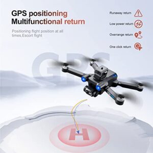 RHOOTZ GPS Drone with HD ESC Camera for Adults, Foldable RC Quadcopter Brushless Obstacle Avoidance UAV for Beginners Kids with Follow Me, Optical Flow,Headless Mode, Altitude Hold