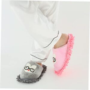 LALAFINA 1 Pair Mop Slippers Floor Mops Floor Cleaner Mop Home Slippers Mops for Floor Cleaning Mop Shoes Lazy Slippers Cartoon Mop Slippers Dust Sweeping Slippers Cartoon Mopping Slipper