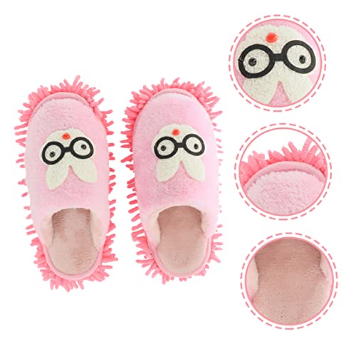 LALAFINA 1 Pair Mop Slippers Floor Mops Floor Cleaner Mop Home Slippers Mops for Floor Cleaning Mop Shoes Lazy Slippers Cartoon Mop Slippers Dust Sweeping Slippers Cartoon Mopping Slipper