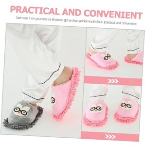 LALAFINA 1 Pair Mop Slippers Floor Mops Floor Cleaner Mop Home Slippers Mops for Floor Cleaning Mop Shoes Lazy Slippers Cartoon Mop Slippers Dust Sweeping Slippers Cartoon Mopping Slipper