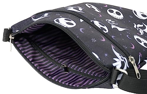 Disney Crossbody Bag Jack Skellington and Zero All Over Print Passport Travel