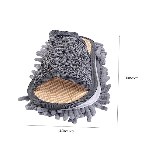 Lurrose 1 Pair Slippers Floor Cleaner Mop Cleaning Slippers Microfiber Floor Mop Cleaning Mops Dusting Slippers Mops for Floor Cleaning Slippers for Home Cleaning Floor Slippers Chenille