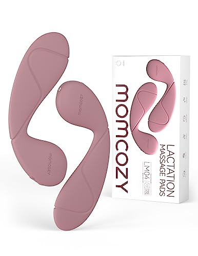 Momcozy Hands-Free Lactation Massager, 2 Pack, Maximum Heat & Vibration Area for Faster Milk Flow, Full Fit Breast Massager for Easier Breastfeeding, Pumping