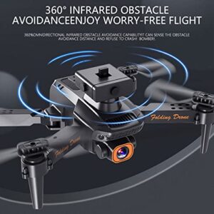 Mini Drone 1080P Dual Camera HD Foldable Pocket Drone, 2.4GHz WiFi Quadcopters with Control, 3-Level Flight Speed, One Key Start Speed Adjustment, Gifts for Adults & Kids