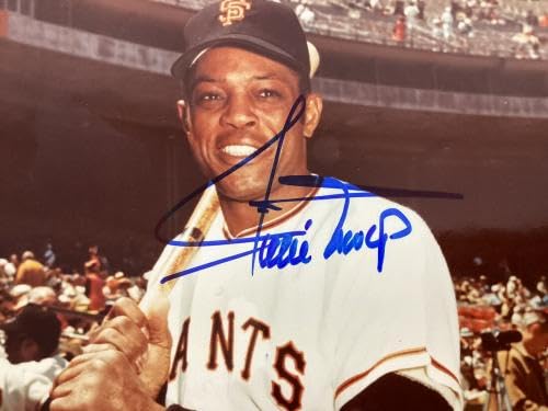 Willie Mays Signed Photo 8x10 Baseball NY Giants Say Hey Autograph Damage JSA 1 - Autographed MLB Photos