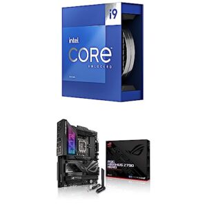 intel core i9-13900k desktop processor 24 cores (8 p-cores + 16 e-cores) 36m cache, up to 5.8 ghz & asus rog maximus z790 hero (wifi 6e) lga 1700(intel®13th&12th gen) atx gaming motherboard