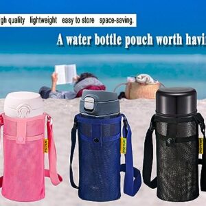 MZTUE Water Bottle Holder with Strap, 3-Pcs Premium Water Bottle Carrier With Strap Easy Clean, Lightweight Water Bottle Bag for Hiking, Walking, Travel, Cycling, Gym, Running