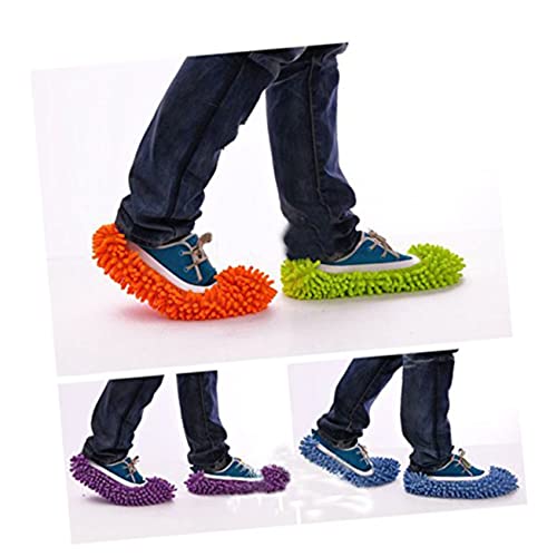 3 Pairs Floor Cleaning Slippers Floor Mops Floor Cleaner Mop House Dusting Slippers Dust Mop Slipper Cap Cleaning House Slipper Lay Shoe Cover Dust Mop Slipper Mop Cap Mop Cover