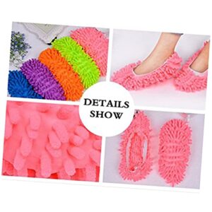 3 Pairs Floor Cleaning Slippers Floor Mops Floor Cleaner Mop House Dusting Slippers Dust Mop Slipper Cap Cleaning House Slipper Lay Shoe Cover Dust Mop Slipper Mop Cap Mop Cover