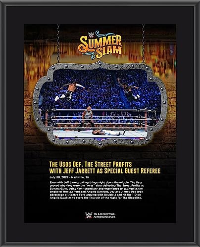 The Usos WWE 10.5" x 13" 2022 SummerSlam Sublimated Plaque - Wrestling Photos