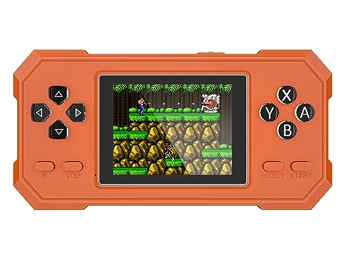 520 in 1 Retro Games Mini Game Consoles Handheld Retro Game Console - Crystal Press Buttons Rechargeable and Controller AV TV Output Gift for Kids and Adults (Retro Organge)