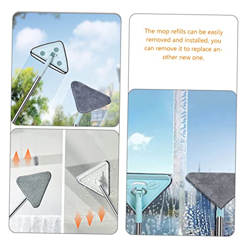 Baluue 12 Pcs Triangle Mop Head Microfiber Mops Commercial Mop Head Microfiber Floor Mop Wall Cleaner for Painted Walls Wall Cleaning Mop Wash Mop Head Mop Head Replacement Mop Head Round
