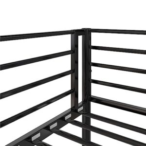 DHP Daven Easy Assembly Kids Bunk Bed, Twin Over Full, Black