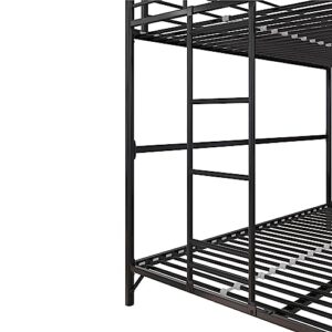 DHP Daven Easy Assembly Kids Bunk Bed, Twin Over Full, Black