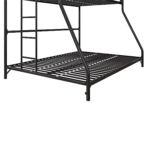 DHP Daven Easy Assembly Kids Bunk Bed, Twin Over Full, Black