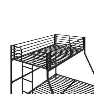 DHP Daven Easy Assembly Kids Bunk Bed, Twin Over Full, Black