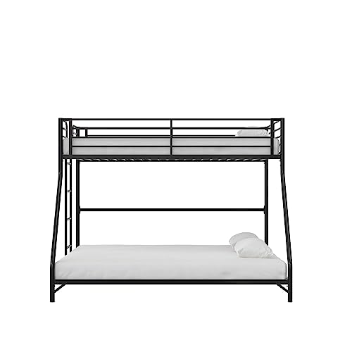 DHP Daven Easy Assembly Kids Bunk Bed, Twin Over Full, Black