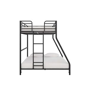 DHP Daven Easy Assembly Kids Bunk Bed, Twin Over Full, Black