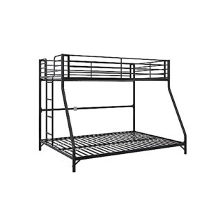 DHP Daven Easy Assembly Kids Bunk Bed, Twin Over Full, Black