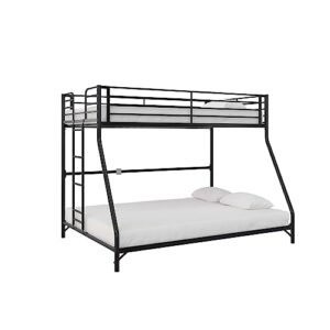 DHP Daven Easy Assembly Kids Bunk Bed, Twin Over Full, Black