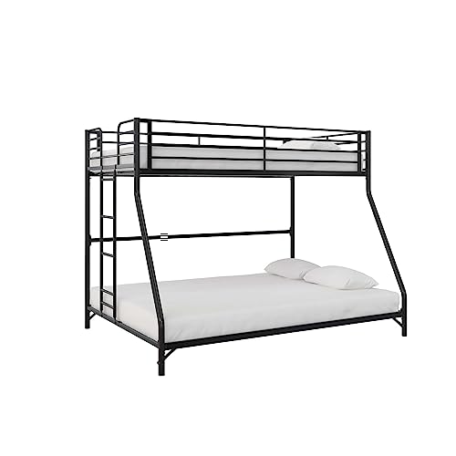 DHP Daven Easy Assembly Kids Bunk Bed, Twin Over Full, Black