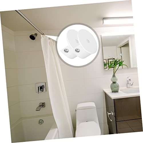 Curtain Rod Bracket 8 Pcs Closet Curtain Rod Bracket Curtain Accessories Boom Stand Shower Bar for Curtain Shelf Rod Bracket Hanging Rod Brackets Curtain Pole Side Holder White