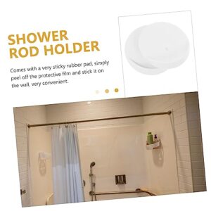 DOITOOL 6 Pcs Pole Hanger Adjustable Curtain Rod Window Hooks Shower Bar for Curtain Shower Rod Tension Shower Curtain Rod Tension Rod Shower Curtain Rod Brackets Curtain Support Racks Rod