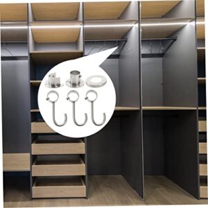 Brackets 1 Set Closet Clothes Rail Flange Stainless Steel Shower Curtain Rod Heavy Duty Curtain Rods Shower Curtain Holder Adhesive Curtain Rod Holder Holder Closet Pole Holder