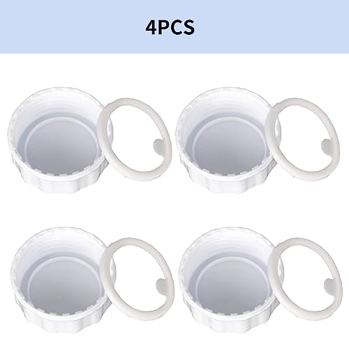 Baby Bottle Lid Screw Lids Aka Travel Caps with Rewritable Sealing Disc Compatible with Avent Wide Mouth Bottles Baby Bottle Lid Cap Replace Natural Bottle Sealing Ring and Sealing Disc (4pcs)