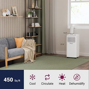 DELLA 10000 BTU Portable Air Conditioner with Heat Pump Smart WiFi Enabled, Home AC Cooling Unit, Dehumidifier & Fan Portable AC w/Remote Control Window Kit, Cools Up To 450 Sq. Ft.