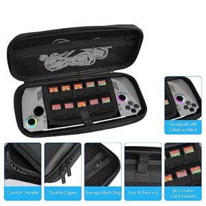 Carrying Case for ROG Ally Game Console EVA Hard Storage Bag, Protective Handbag with 10 Game Card Pockets
