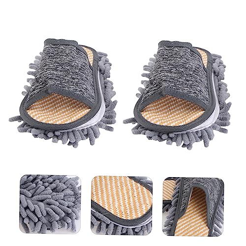 Healeved 1 Pair Slippers Sweeping Slippers Indoor Slippers for Women Lazy Mop Slippers Mop for Wood Floors Floor Cleaning Slippers Floor Cleaner Mop Home Use Slippers Home Summer Slippers