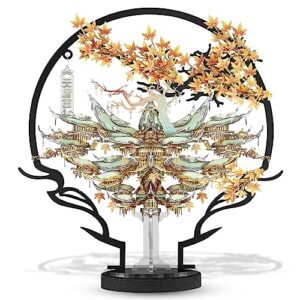 piececool 3d puzzles for adults - tianfu palace 3d metal model building kits, challenging brain teaser puzzle diy arts and craft kits, best birthday gifts