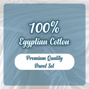 Ornate Bedding 100% Egyptian Cotton 600TC Decorative 3-Piece Soft Luxurious Duvet Set Ruched Ruffle Designer Comforter Cover & Pillow Shames with Zipper & Corner Ties, Full/Queen (Burgundy)