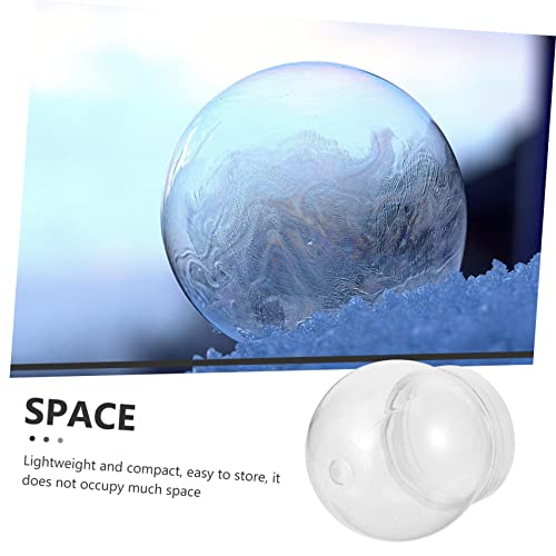 CIYODO 10pcs DIY Snow Globe Glass Food Jars Globe Light Bulbs Mini Jar Snow Globe Screw Off Cap Plastic Snow Globe DIY Water Globe DIY Globe Snow Globes Empty Snow Globes Transparent Cake