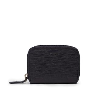 TUMI - Nassau Zip Around Card Case for Men - Black Embossed