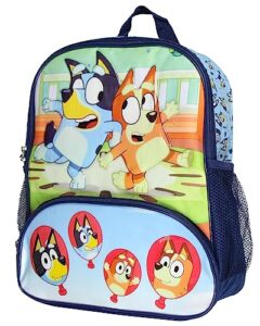 ai accessory innovations bluey 14" kids school travel backpack bag for toys w/raised character designs