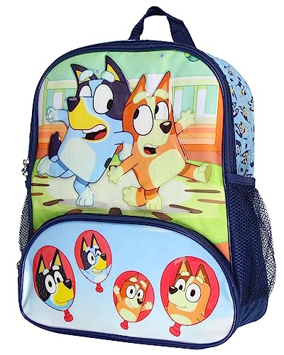 AI ACCESSORY INNOVATIONS Bluey 14" Kids School Travel Backpack Bag For Toys w/Raised Character Designs