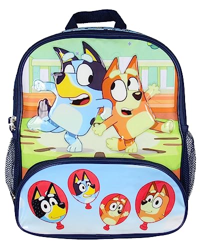 AI ACCESSORY INNOVATIONS Bluey 14" Kids School Travel Backpack Bag For Toys w/Raised Character Designs