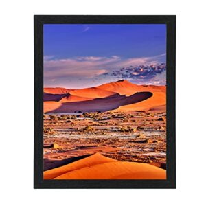 hukonhep 13x17 black picture frames, composite wood frame with plexiglass, horizontal and vertical for wall mounting