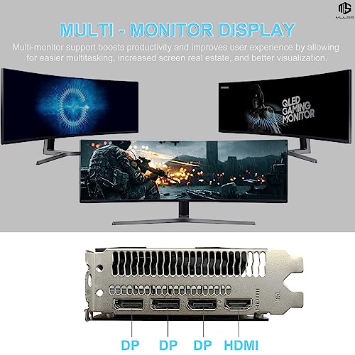 Mllse RX 5500 XT Graphics Card, 8GB GDDR6 128-bit PCIe 4.0×8 Gaming Video Card 1080p 2K Game Desktop GPU