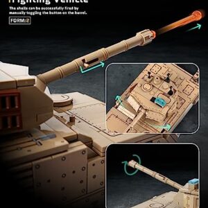 BOOLAKOS Merkava Mark IV, Convertible Merkava Mk4 Main Battle Tank and M2 Bradley Infantry Fighting Vehicle Model, 2 in 1 Military Building Block Set for Adult Gift Giving (659 Pieces)