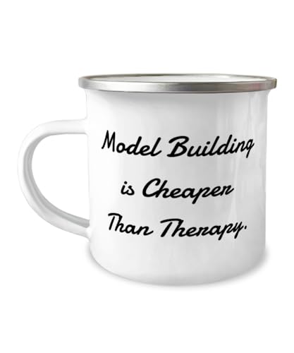 Funny Model Building Gifts, Model Building is Cheaper Than Therapy, Birthday 12oz Camper Mug For Model Building from Friends, Building model kits, Model building supplies, Model building tools, Best