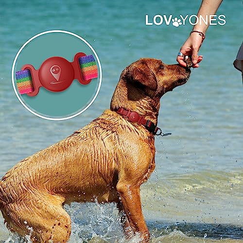 LOVYONES Airtag Dog Collar Holder,1 Pack Waterproof Airtag Holder for Apple Airtag Fitted Within 1 inch Medium & Large Airtag Dog Collar and Airtag Cat Collar Waterproof