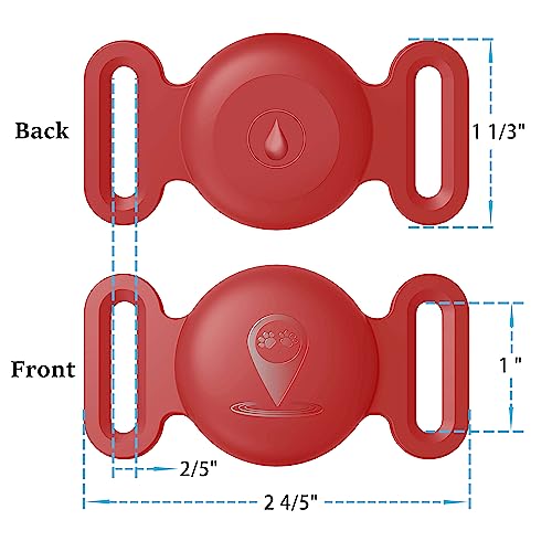 LOVYONES Airtag Dog Collar Holder,1 Pack Waterproof Airtag Holder for Apple Airtag Fitted Within 1 inch Medium & Large Airtag Dog Collar and Airtag Cat Collar Waterproof