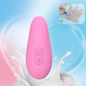 Lactation Massager Breast Vibration Boob Warmer Liquid Silicone Lactation Compress Breastfeeding Mastiti Clogged Duct Engorgement Pain Relief Waterproof Heating Milk Warmer Breastmilk Pals Rose Pink