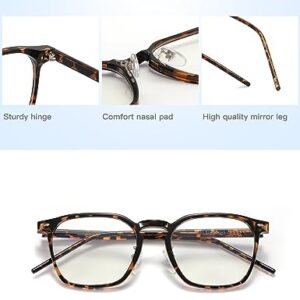 Baililai Blue Light Blocking Glasses - Lightweight Eyeglasses with Blue Ray Filtering for Computer Gaming (17131) (tortoiseshell-C7)